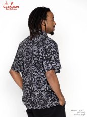 画像4: COOKMAN  ワークシャツ Work Shirts Short Sleeve Light Paisley Black (4)