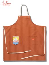 画像1: COOKMAN  ロングエプロン Long Apron Herringbone Stripe Brick (1)
