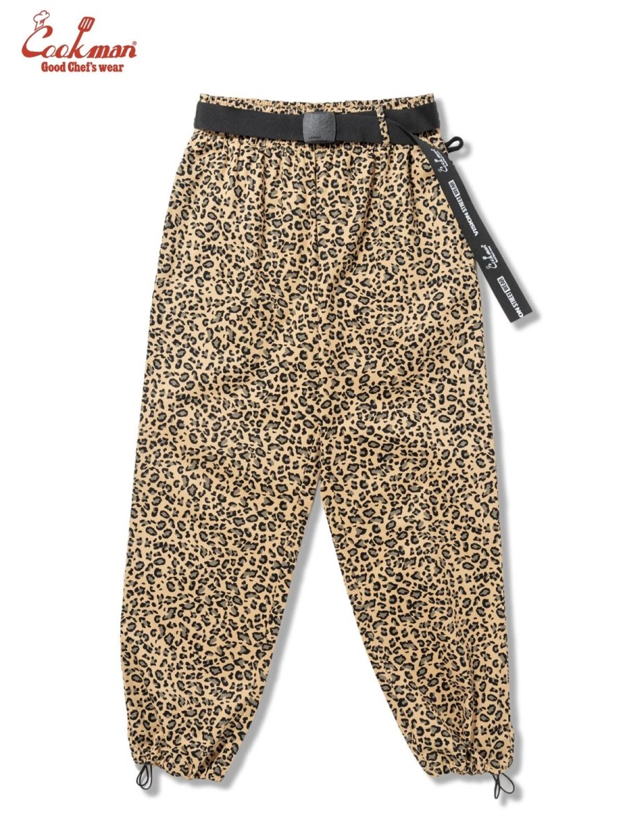 画像3: COOKMAN  シェフパンツ Chef Pants Semiwide Black Belt Vision Leopard Beige (3)