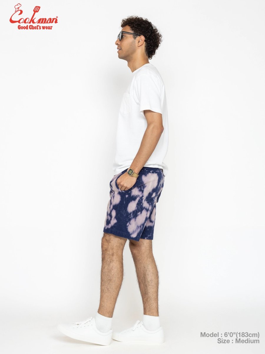 画像10: COOKMAN  シェフパンツ Chef Pants Short Corduroy Bleach Navy (10)