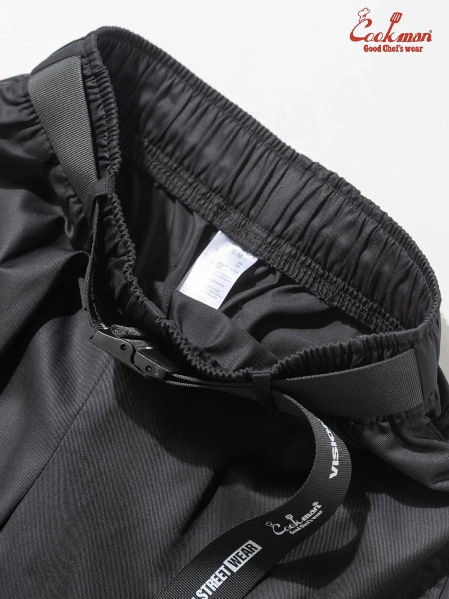 画像10: COOKMAN  シェフパンツ Chef Pants Short Black Belt Vision Black (10)