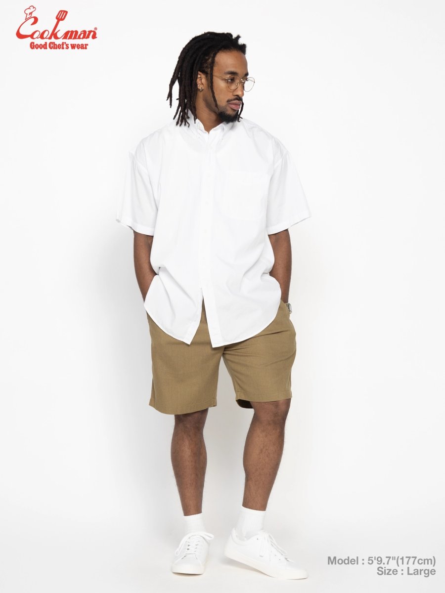 画像10: COOKMAN  シェフパンツ Chef Pants Short Linen Olive (10)