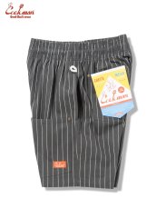 画像14: COOKMAN  シェフパンツ Chef Pants Short Front Pocket Herringbone Stripe Charcoal (14)
