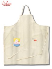 画像1: COOKMAN  ロングエプロン Long Apron Herringbone Stripe Cream (1)
