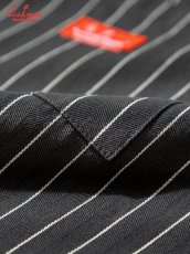 画像5: COOKMAN  ロングエプロン Long Apron Herringbone Stripe Charcoal (5)