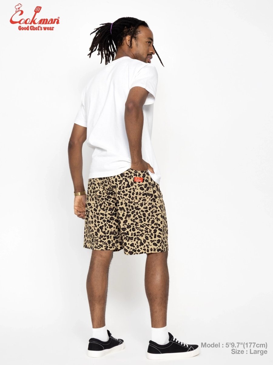 画像5: COOKMAN  シェフパンツ Chef Pants Short LightLeopard Beige (5)