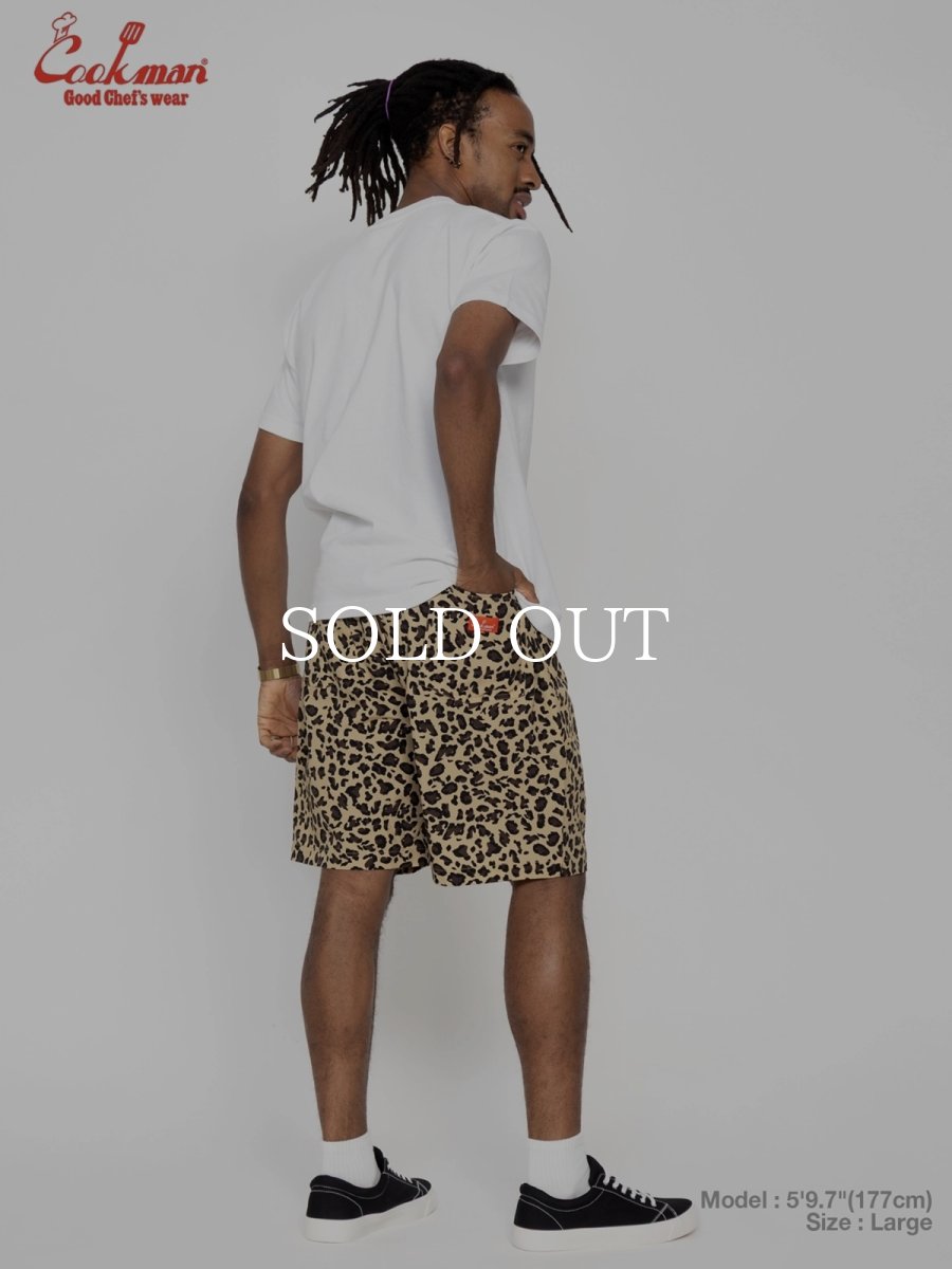 画像5: COOKMAN  シェフパンツ Chef Pants Short LightLeopard Beige (5)