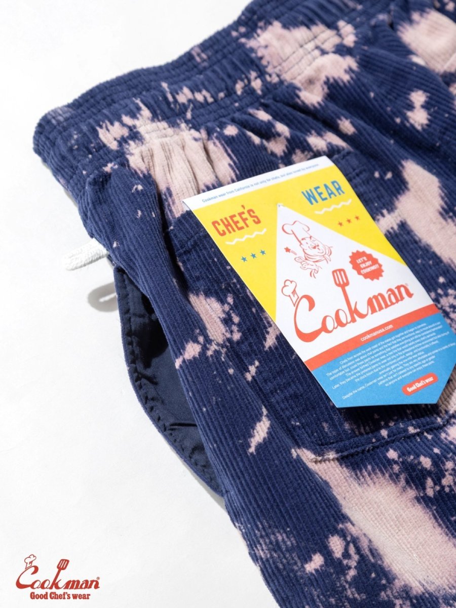 画像6: COOKMAN  シェフパンツ Chef Pants Short Corduroy Bleach Navy (6)