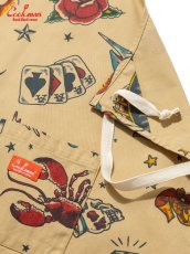 画像4: COOKMAN  ロングエプロン Old Tattoo Beige (4)