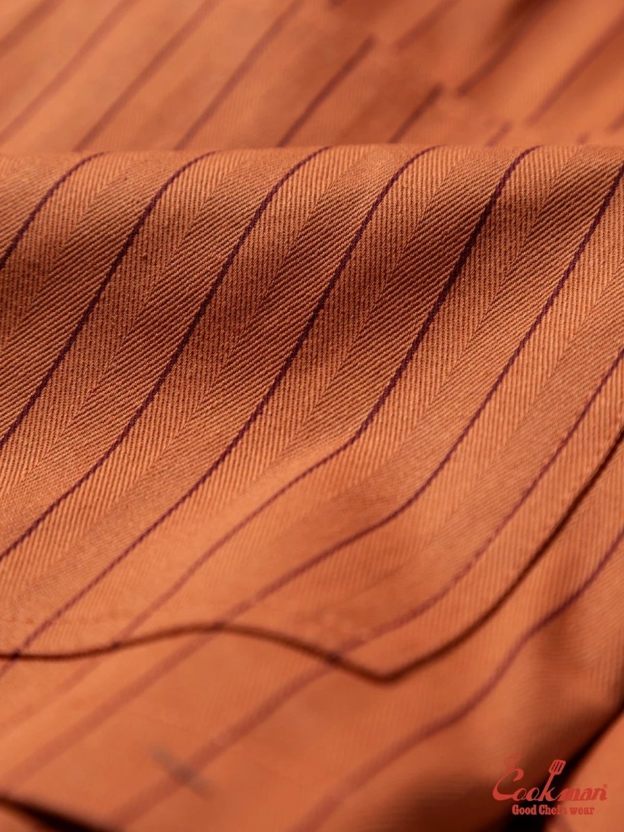 画像19: COOKMAN  シェフパンツ Chef Pants Short Front PocketHerringbone Stripe Brick (19)