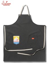 画像1: COOKMAN  ロングエプロン Long Apron Herringbone Stripe Charcoal (1)
