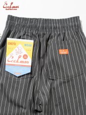 画像16: COOKMAN  シェフパンツ Chef Pants Short Front Pocket Herringbone Stripe Charcoal (16)