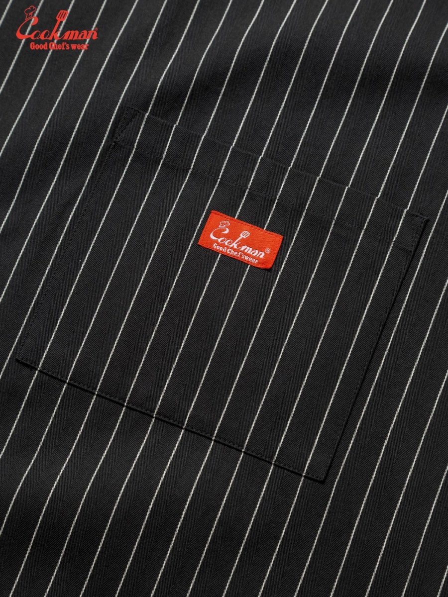 画像6: COOKMAN  ロングエプロン Long Apron Herringbone Stripe Charcoal (6)