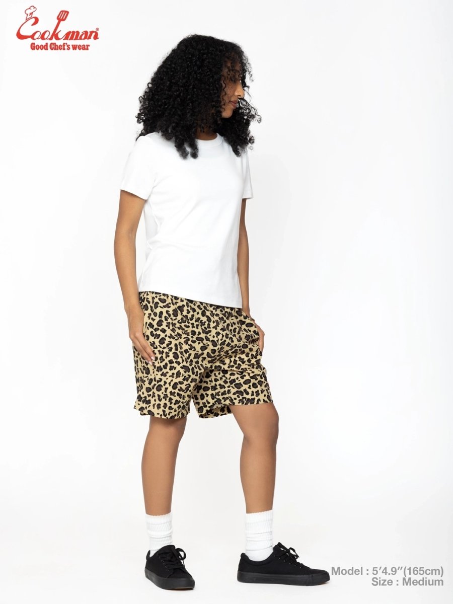 画像8: COOKMAN  シェフパンツ Chef Pants Short LightLeopard Beige (8)