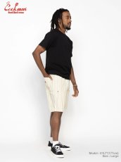 画像5: COOKMAN  シェフパンツ Chef Pants Short Front PocketHerringbone Stripe Cream (5)