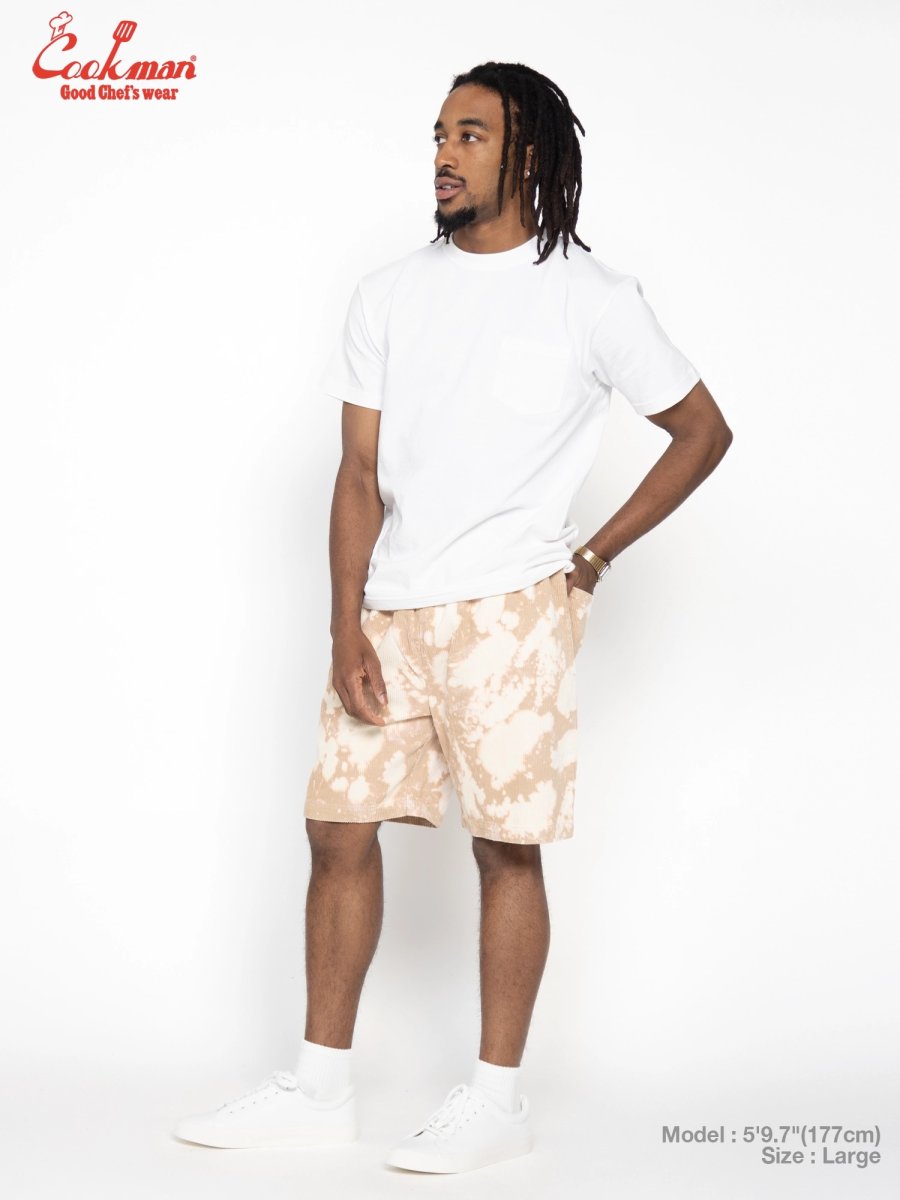 画像10: COOKMAN  シェフパンツ Chef Pants Short Corduroy Bleach Beige (10)