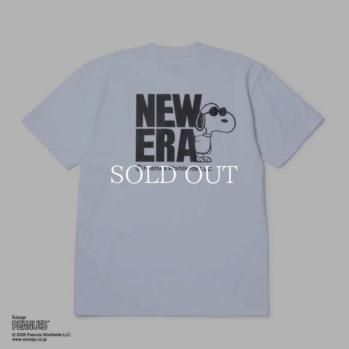 画像2: NEW ERA  半袖 コットン Tシャツ Vintage PEANUTS ピーナッツ JOE COOL ジョー・クール ホワイト (2)
