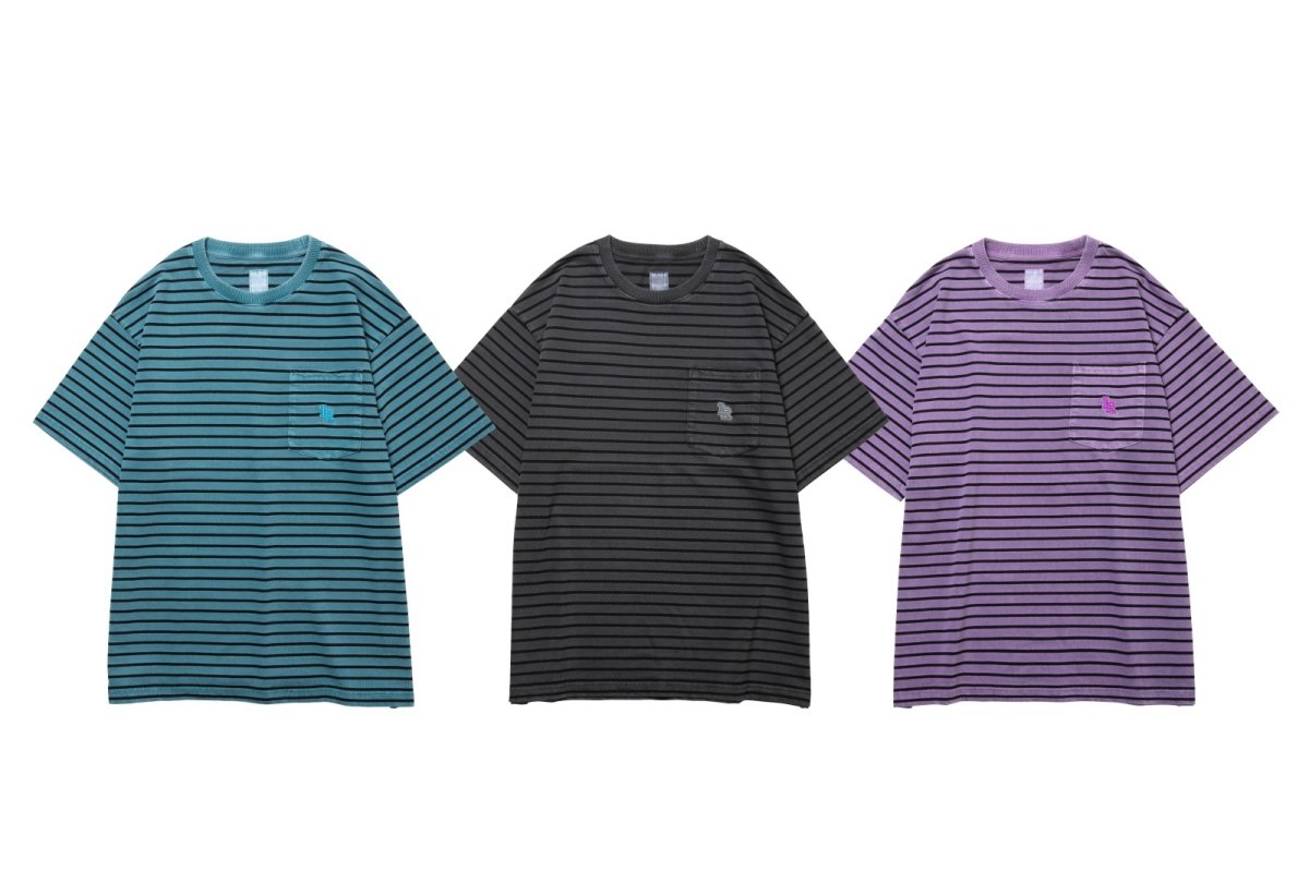 画像1: Liberaiders  PIGMENT DYED STRIPED S/S SHIRT (1)