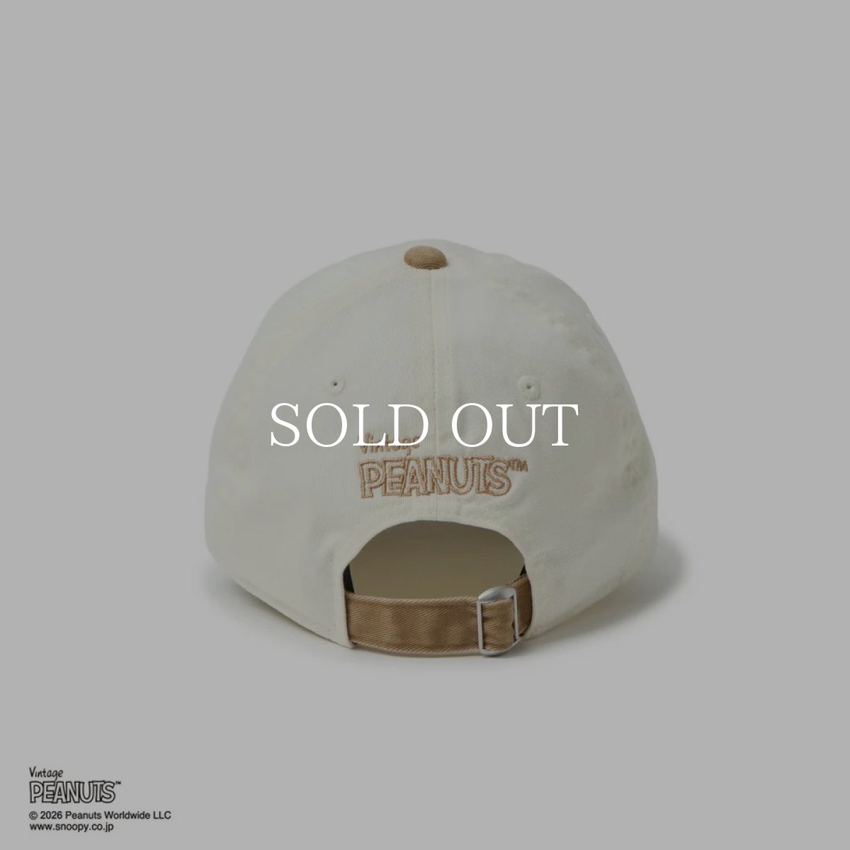 画像6: NEW ERA  キッズ Youth 9TWENTY Vintage PEANUTS ピーナッツ 2-Tone クロームホワイト/カーキ (6)