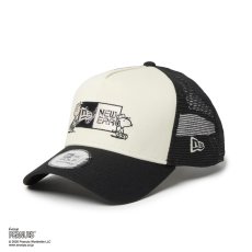 画像1: NEW ERA   9FORTY A-Frame トラッカー Vintage PEANUTS ピーナッツ GOLF ボックスロゴ クロームホワイト/ブラック | ゴルフ (1)