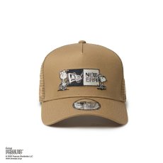 画像2: NEW ERA   9FORTY A-Frame トラッカー Vintage PEANUTS ピーナッツ GOLF ボックスロゴ カーキ | ゴルフ (2)