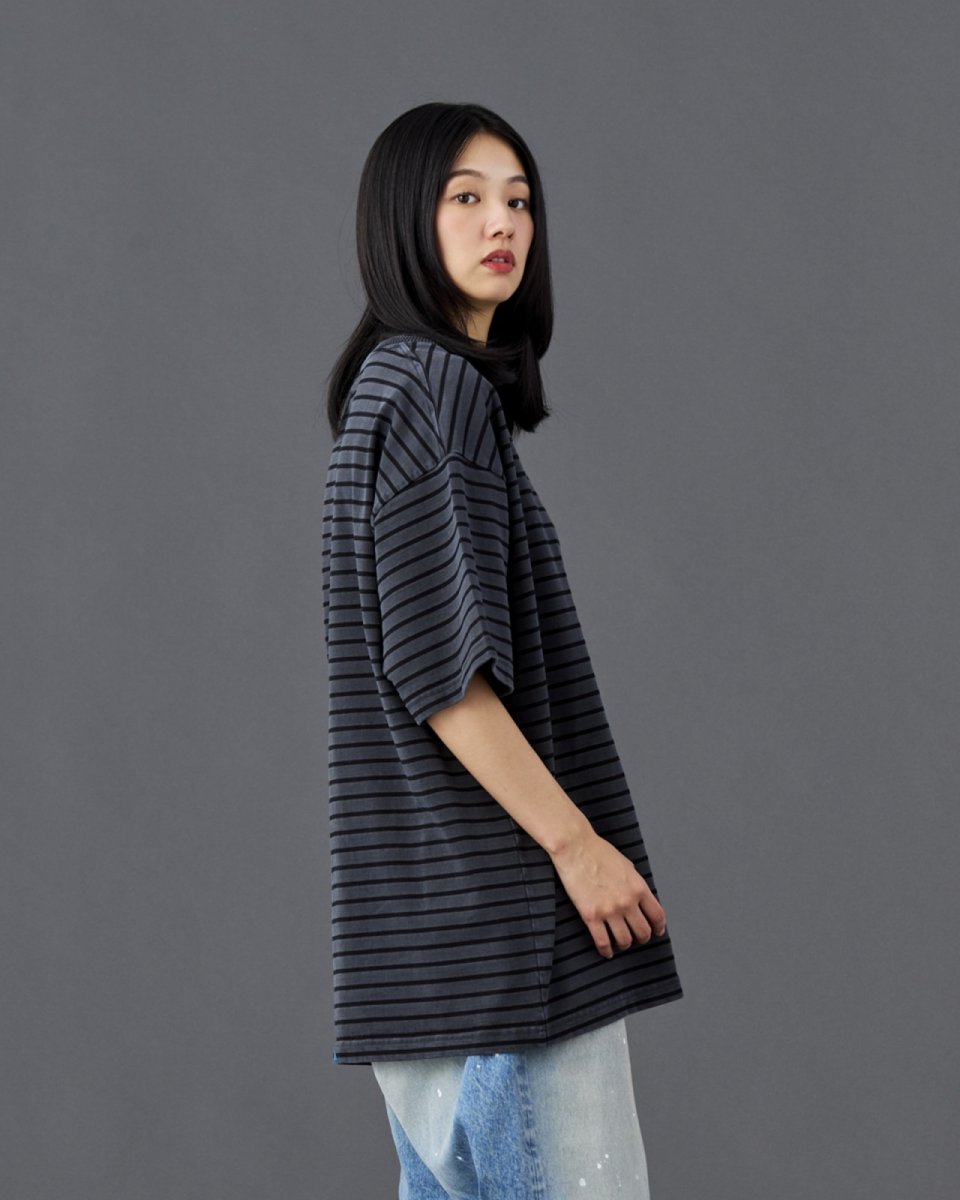 画像6: Liberaiders  PIGMENT DYED STRIPED S/S SHIRT (6)