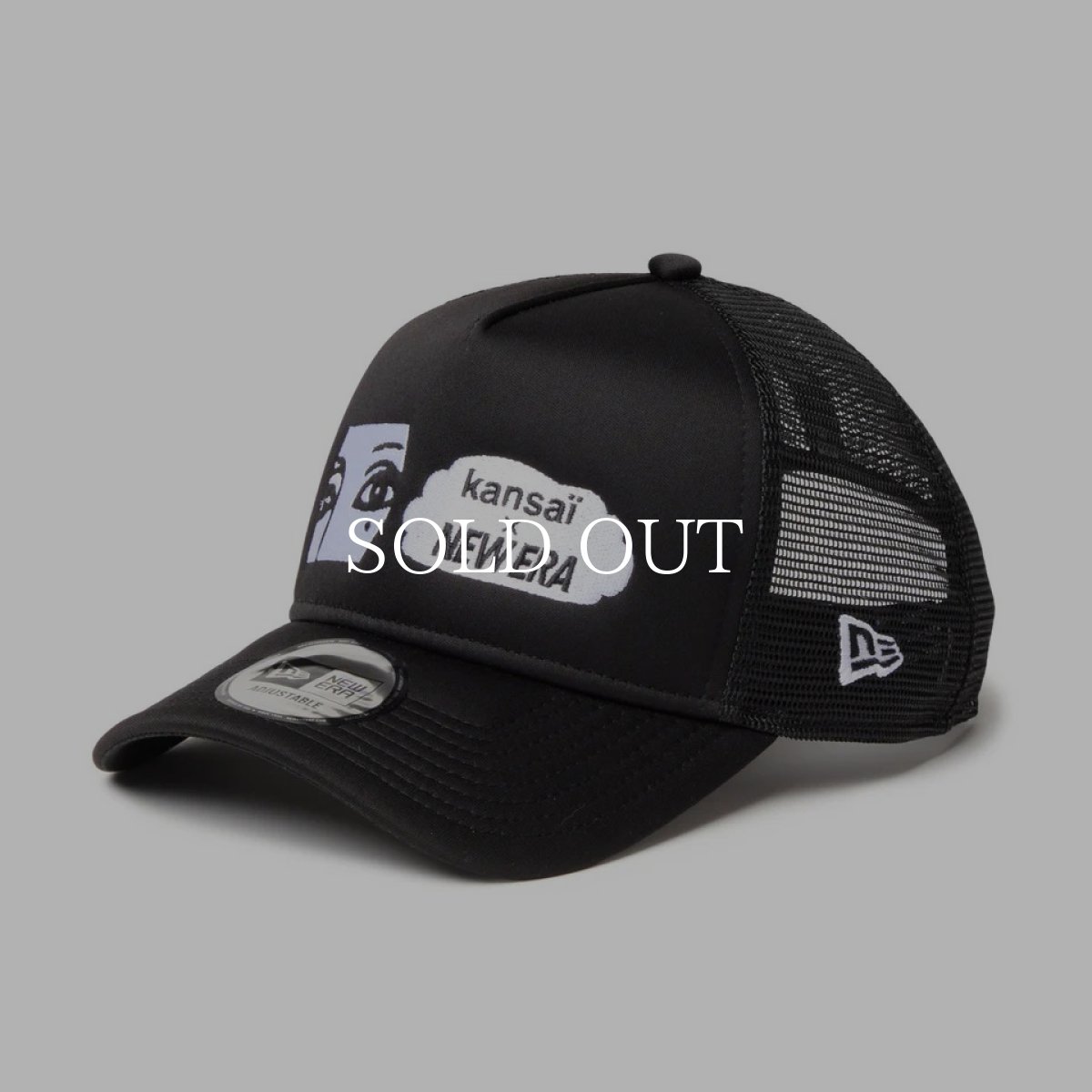 画像1: NEW ERA   9FORTY A-Frame トラッカー kansaï yamamoto kansai logo /NEW ERA ブラック (1)