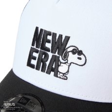画像7: NEW ERA  キッズ Youth 9FORTY A-Frame トラッカー Vintage PEANUTS ピーナッツ JOE COOL ジョー・クール ブラック/ホワイト (7)