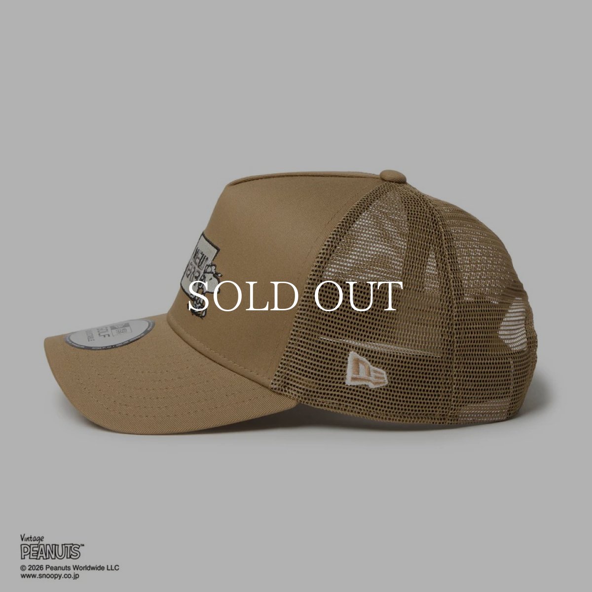 画像3: NEW ERA   9FORTY A-Frame トラッカー Vintage PEANUTS ピーナッツ GOLF ボックスロゴ カーキ | ゴルフ (3)