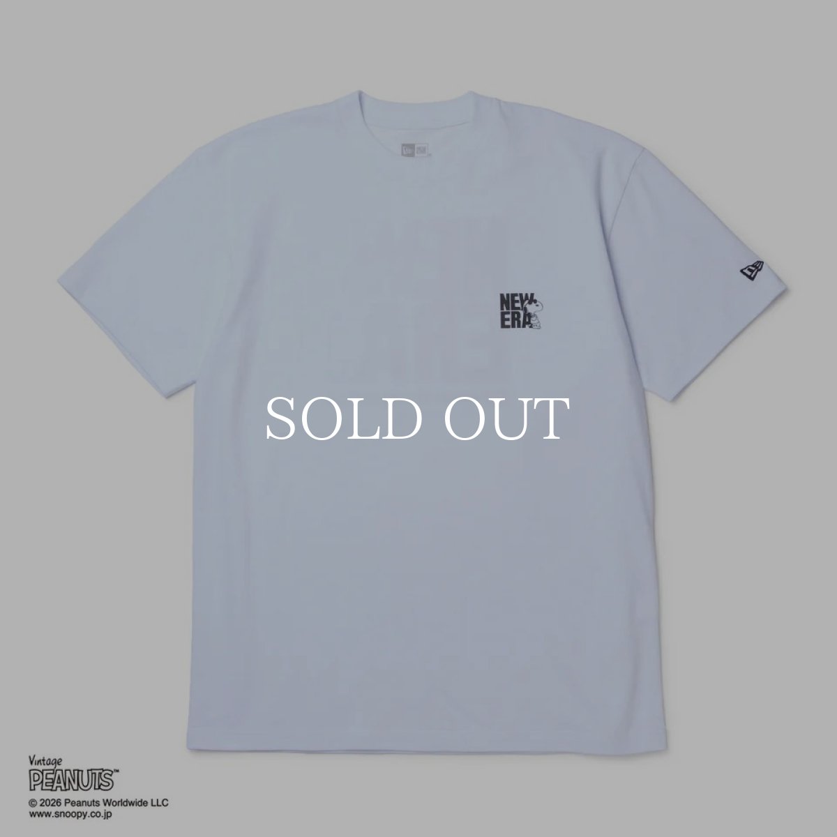 画像1: NEW ERA  半袖 コットン Tシャツ Vintage PEANUTS ピーナッツ JOE COOL ジョー・クール ホワイト (1)