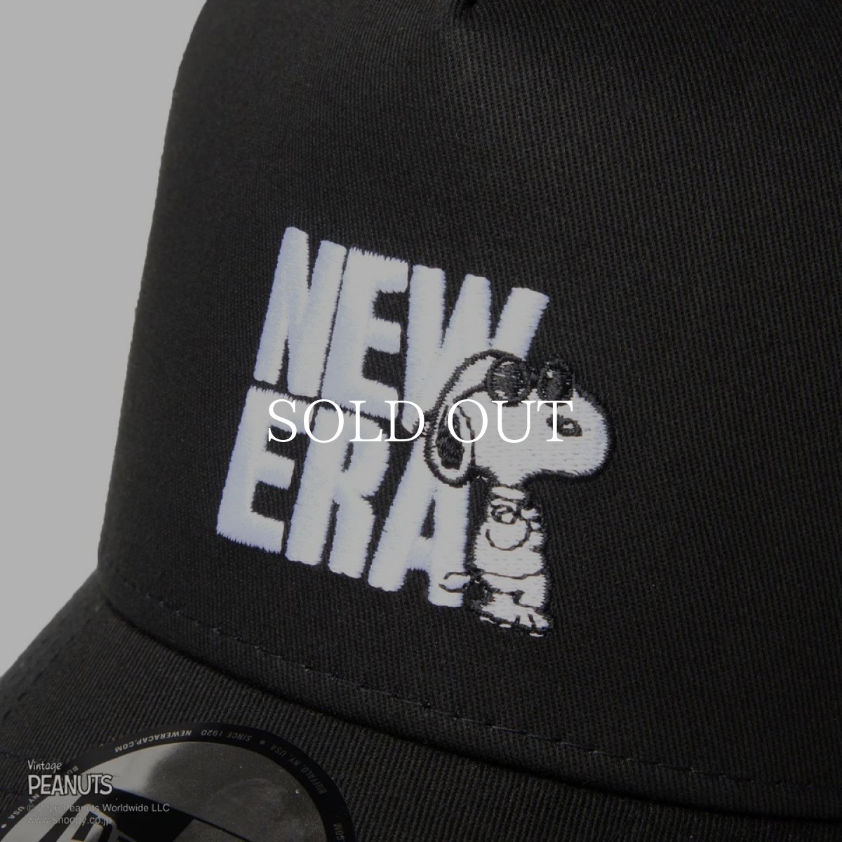 画像8: NEW ERA   9FORTY A-Frame トラッカー Vintage PEANUTS ピーナッツ JOE COOL ジョー・クール ブラック (8)