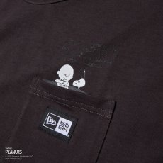 画像2: NEW ERA  半袖 ウォッシュド コットン ポケット Tシャツ Vintage PEANUTS ピーナッツ スミクロ (2)