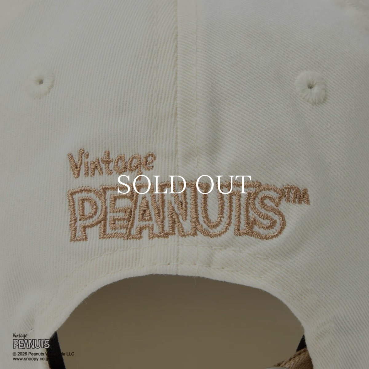 画像9: NEW ERA  キッズ Youth 9TWENTY Vintage PEANUTS ピーナッツ 2-Tone クロームホワイト/カーキ (9)