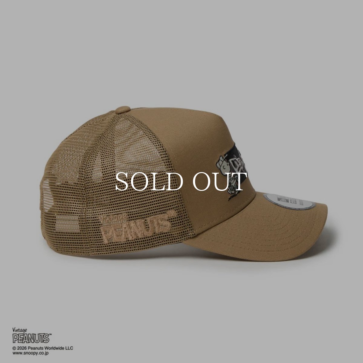 画像5: NEW ERA   9FORTY A-Frame トラッカー Vintage PEANUTS ピーナッツ GOLF ボックスロゴ カーキ | ゴルフ (5)