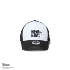 画像2: NEW ERA  キッズ Youth 9FORTY A-Frame トラッカー Vintage PEANUTS ピーナッツ JOE COOL ジョー・クール ブラック/ホワイト (2)