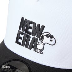 画像8: NEW ERA   9FORTY A-Frame トラッカー Vintage PEANUTS ピーナッツ JOE COOL ジョー・クール ブラック/ホワイト (8)
