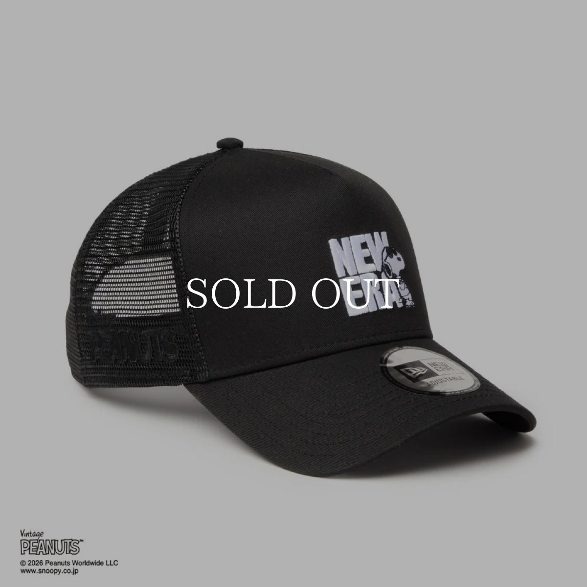 画像5: NEW ERA   9FORTY A-Frame トラッカー Vintage PEANUTS ピーナッツ JOE COOL ジョー・クール ブラック (5)