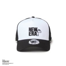 画像3: NEW ERA   9FORTY A-Frame トラッカー Vintage PEANUTS ピーナッツ JOE COOL ジョー・クール ブラック/ホワイト (3)