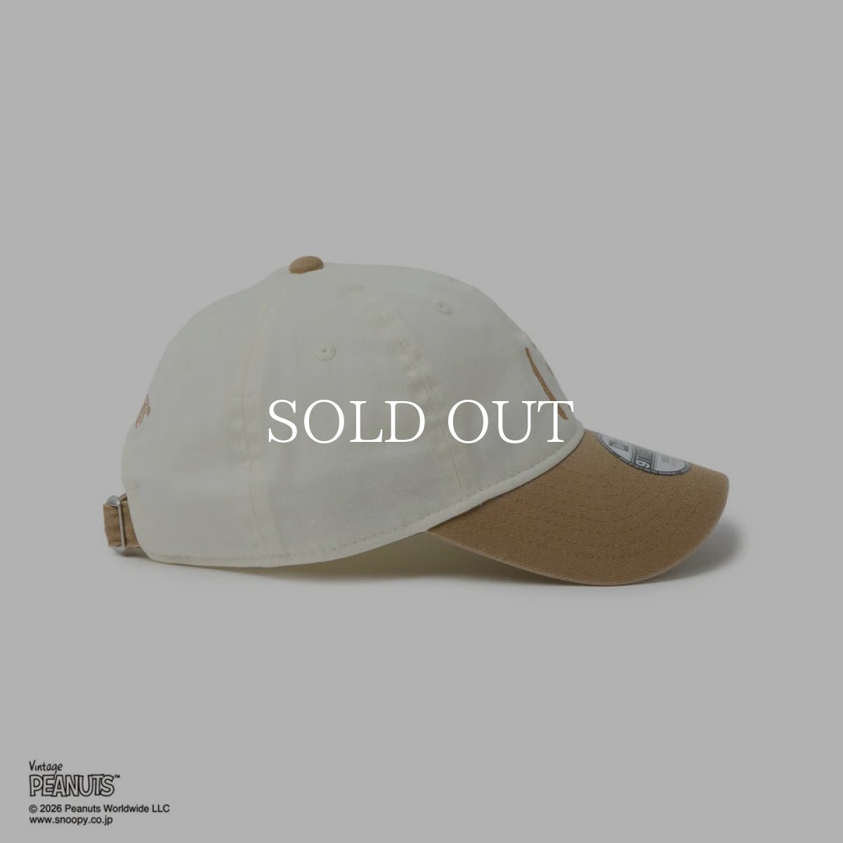 画像4: NEW ERA  キッズ Youth 9TWENTY Vintage PEANUTS ピーナッツ 2-Tone クロームホワイト/カーキ (4)