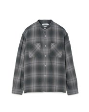 画像1: nonnative  OFFICER STAND COLLAR L/S SHIRT COTTON TWILL OMBRE CHECK by Rafu (1)