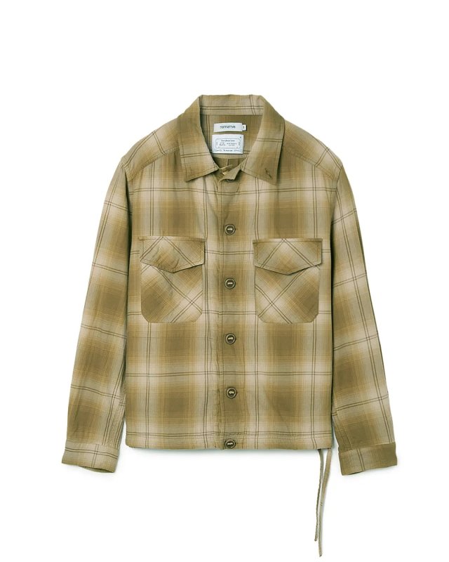 nonnative TROOPER SHIRT JACKET COTTON TWILL OMBRE CHECK by Rafu NN