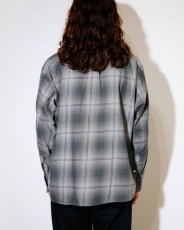 画像6: nonnative  OFFICER STAND COLLAR L/S SHIRT COTTON TWILL OMBRE CHECK by Rafu (6)