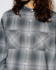 画像3: nonnative  OFFICER STAND COLLAR L/S SHIRT COTTON TWILL OMBRE CHECK by Rafu (3)
