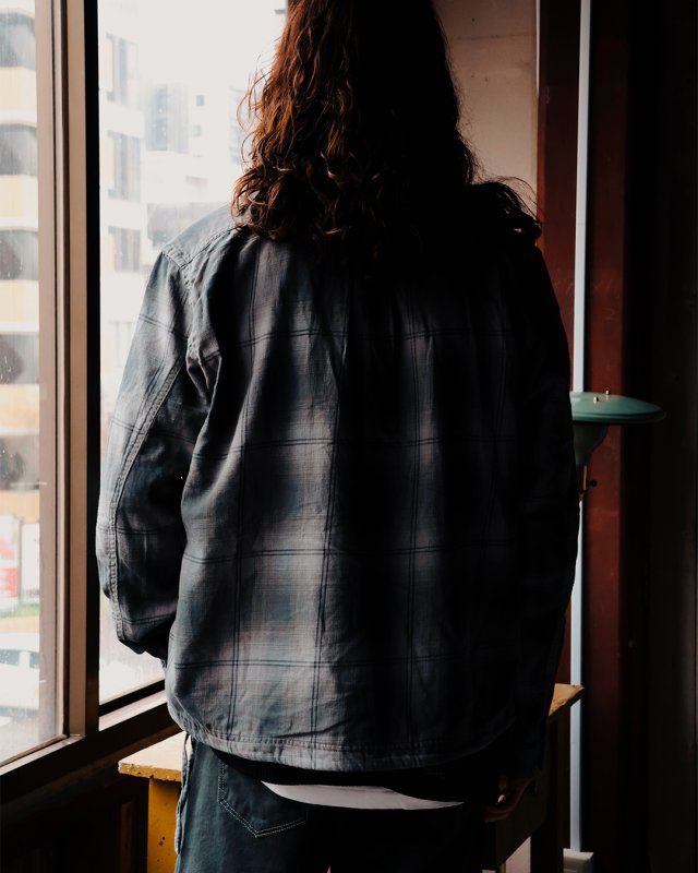 nonnative TROOPER SHIRT JACKET COTTON TWILL OMBRE CHECK by Rafu NN