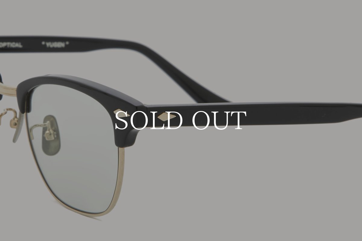 画像5: NOCHINO OPTICAL  YUGEN #2. GLOSS BLACK & CHAMPAGNE GOLD × GREY GREEN to D.GREY (調光) (5)