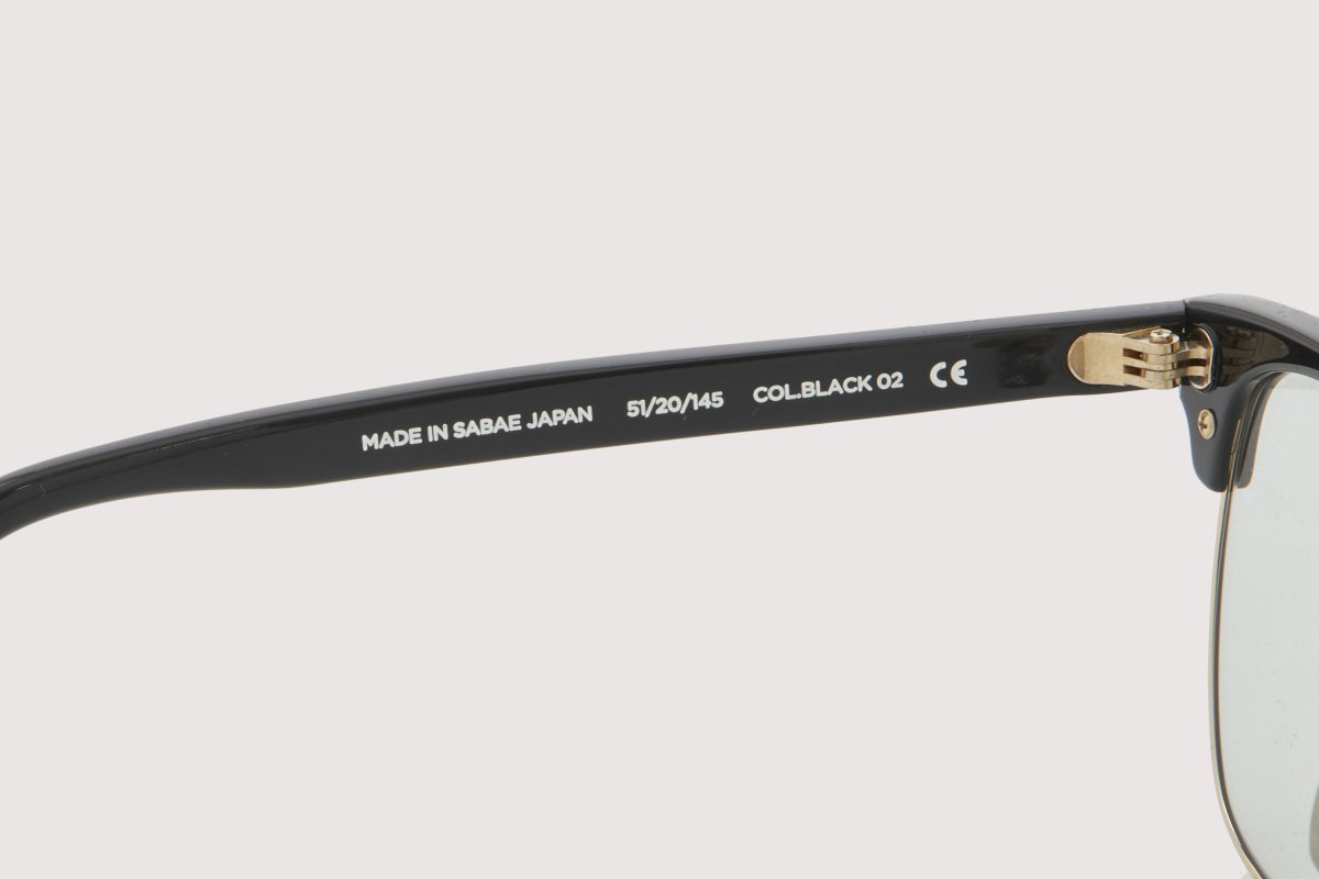 画像6: NOCHINO OPTICAL  YUGEN #2. GLOSS BLACK & CHAMPAGNE GOLD × GREY GREEN to D.GREY (調光) (6)