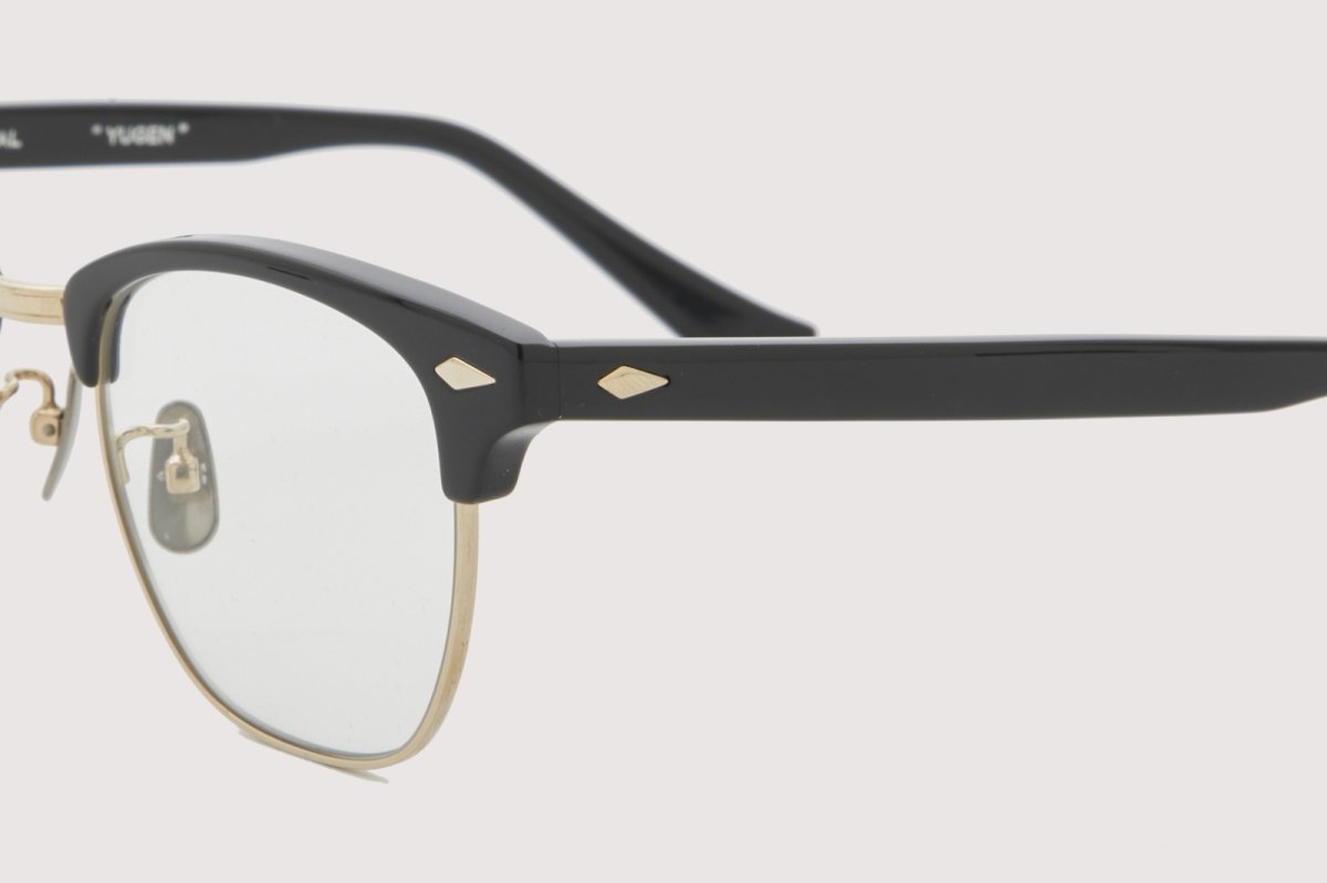 画像3: NOCHINO OPTICAL  YUGEN #1. GLOSS BLACK & CHAMPAGNE GOLD × CLEAR to GREY (調光) (3)