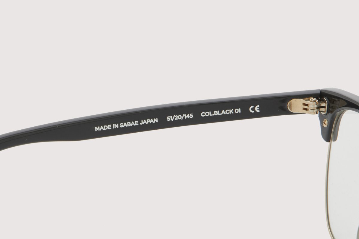 画像5: NOCHINO OPTICAL  YUGEN #1. GLOSS BLACK & CHAMPAGNE GOLD × CLEAR to GREY (調光) (5)