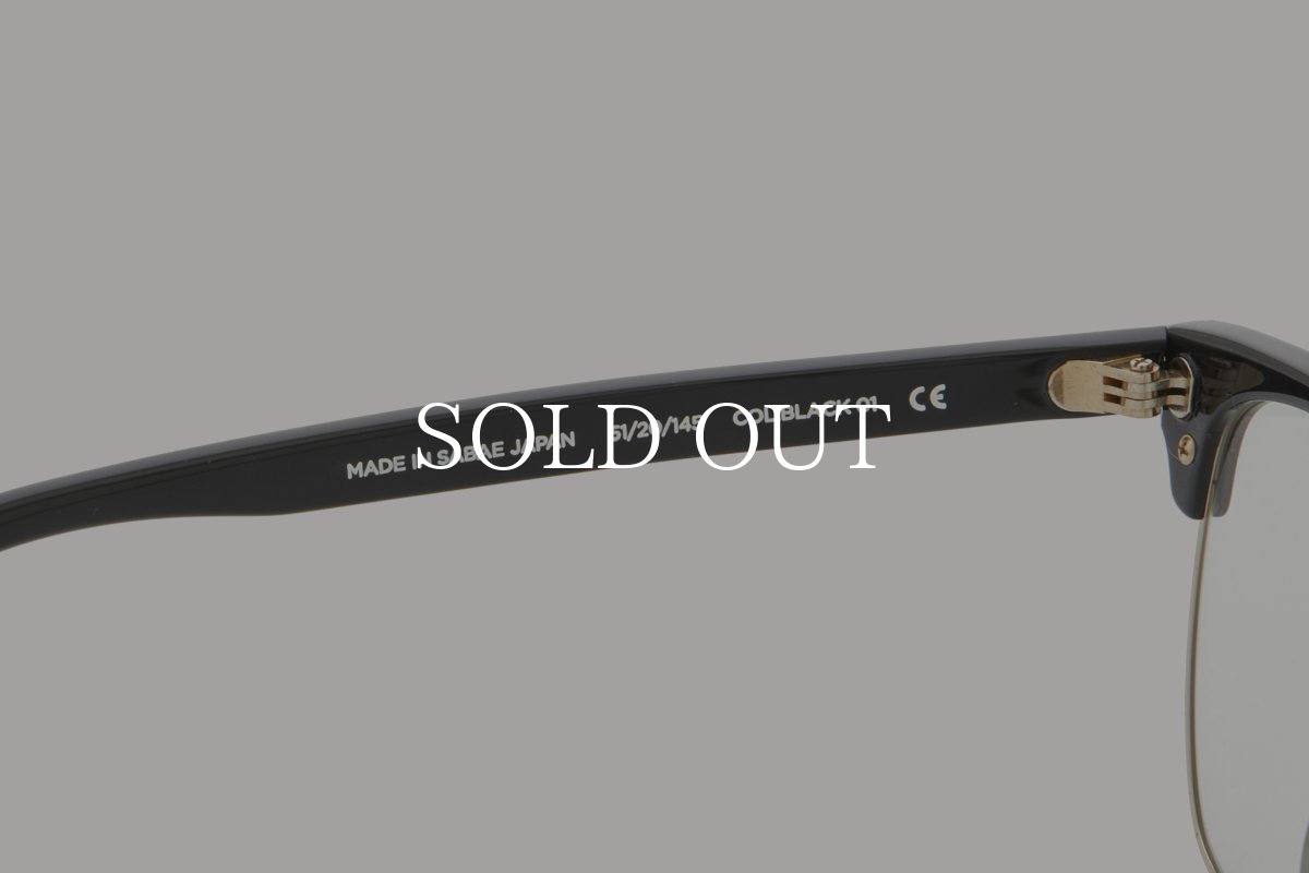 画像5: NOCHINO OPTICAL  YUGEN #1. GLOSS BLACK & CHAMPAGNE GOLD × CLEAR to GREY (調光) (5)
