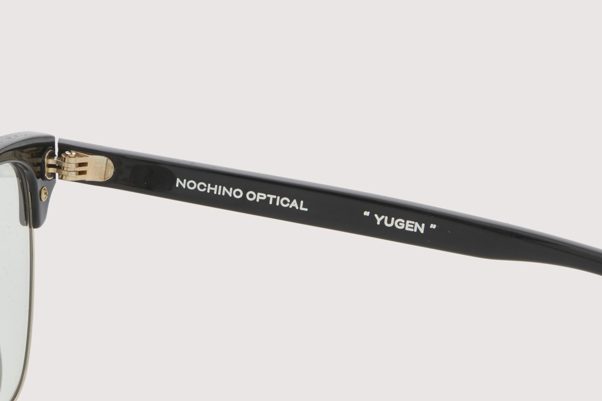 画像5: NOCHINO OPTICAL  YUGEN #2. GLOSS BLACK & CHAMPAGNE GOLD × GREY GREEN to D.GREY (調光) (5)